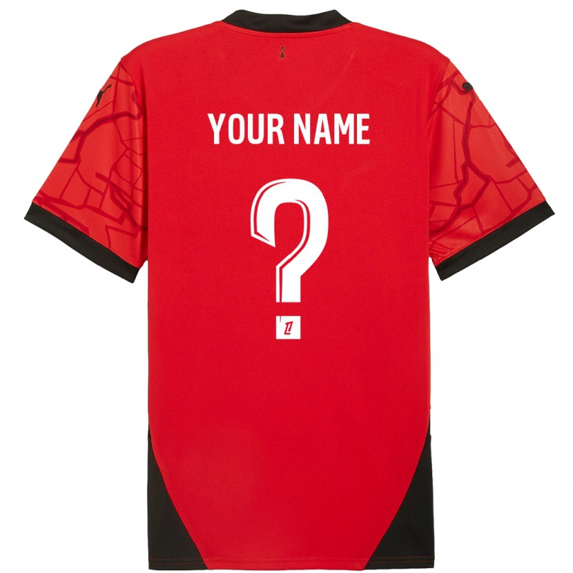 Danxen Mænd Dit Navn #0 Rød Sort Hjemmebane Spillertrøjer 2024/25 Trøje T-Shirt