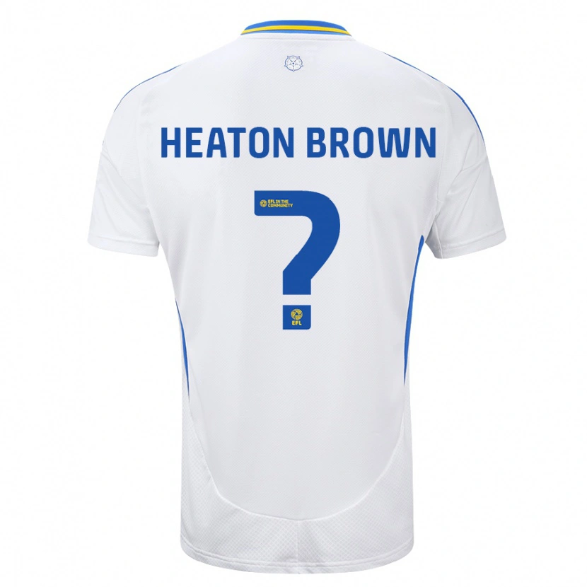 Danxen Mænd Heaton Brown #0 Hvid Blå Hjemmebane Spillertrøjer 2024/25 Trøje T-Shirt