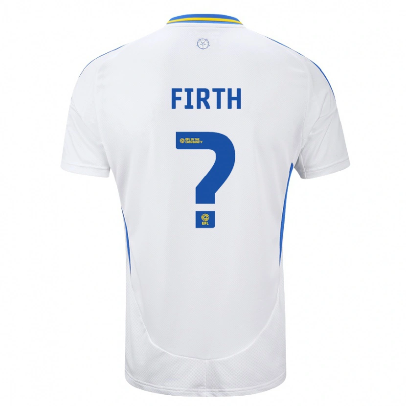 Danxen Mænd Will Firth #0 Hvid Blå Hjemmebane Spillertrøjer 2024/25 Trøje T-Shirt