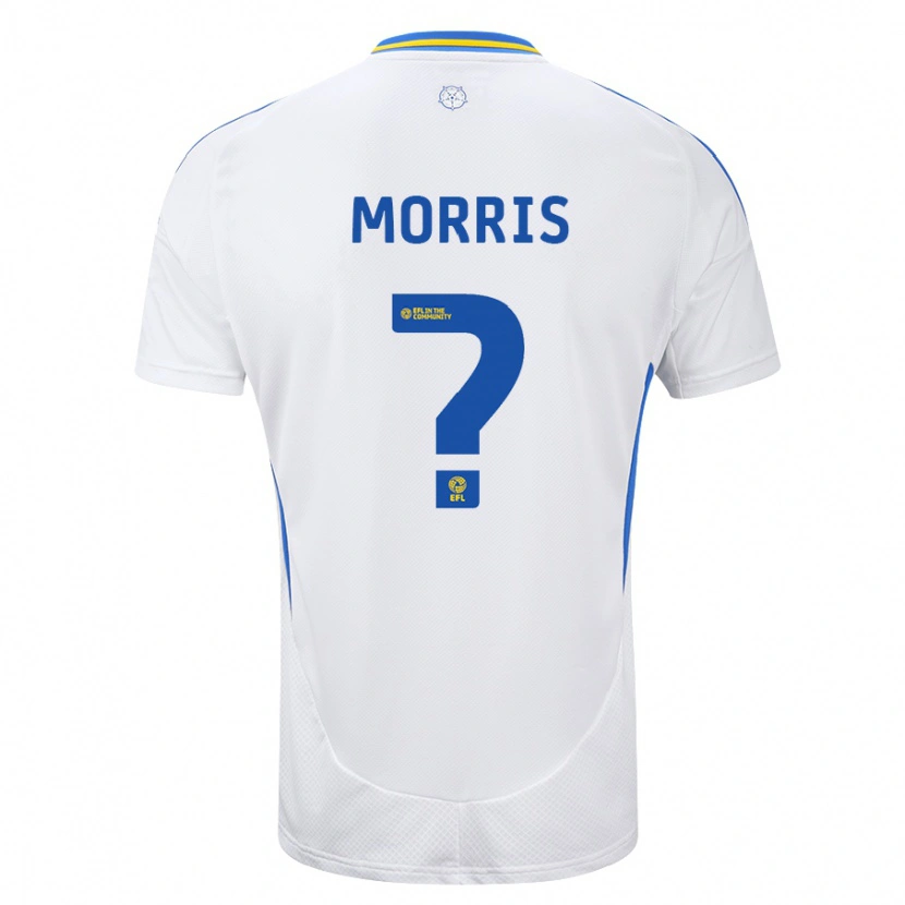 Danxen Mænd Jack Morris #0 Hvid Blå Hjemmebane Spillertrøjer 2024/25 Trøje T-Shirt