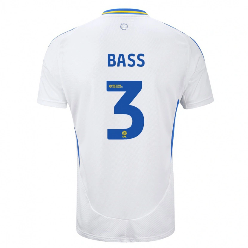Danxen Mænd Rebekah Bass #3 Hvid Blå Hjemmebane Spillertrøjer 2024/25 Trøje T-Shirt