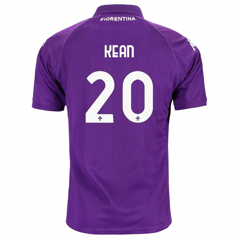 Danxen Mænd Moise Kean #20 Lilla Hjemmebane Spillertrøjer 2024/25 Trøje T-Shirt