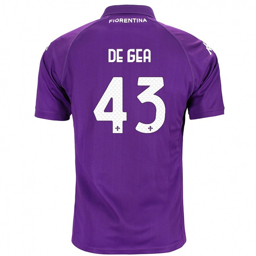 Danxen Mænd David De Gea #43 Lilla Hjemmebane Spillertrøjer 2024/25 Trøje T-Shirt
