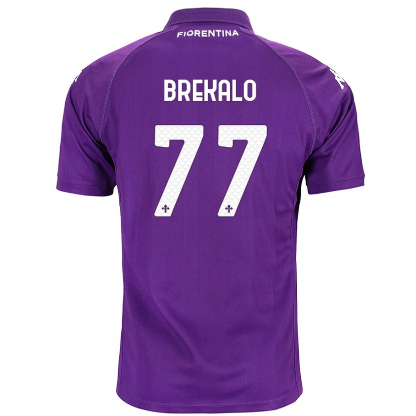 Danxen Mænd Josip Brekalo #77 Lilla Hjemmebane Spillertrøjer 2024/25 Trøje T-Shirt