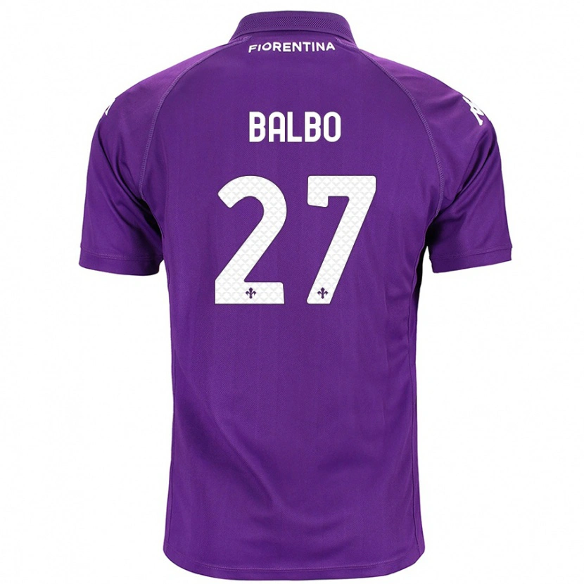 Danxen Mænd Luis Balbo #27 Lilla Hjemmebane Spillertrøjer 2024/25 Trøje T-Shirt
