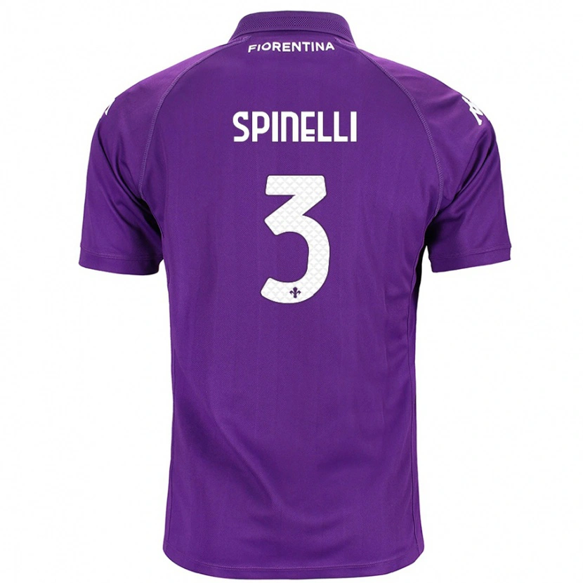 Danxen Mænd Giorgia Spinelli #3 Lilla Hjemmebane Spillertrøjer 2024/25 Trøje T-Shirt