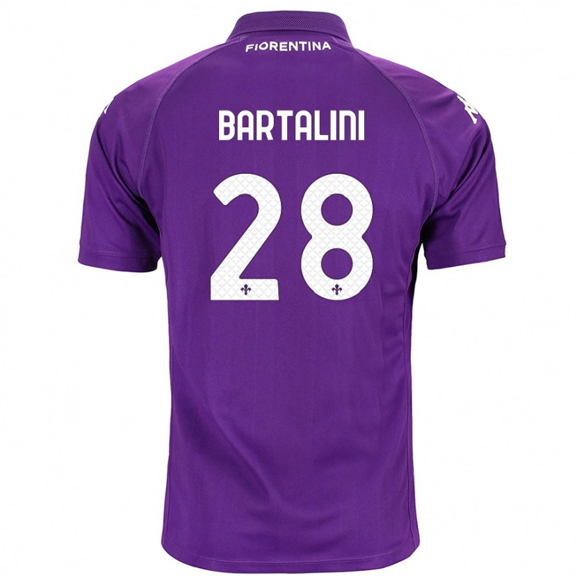 Danxen Mænd Viola Bartalini #28 Lilla Hjemmebane Spillertrøjer 2024/25 Trøje T-Shirt