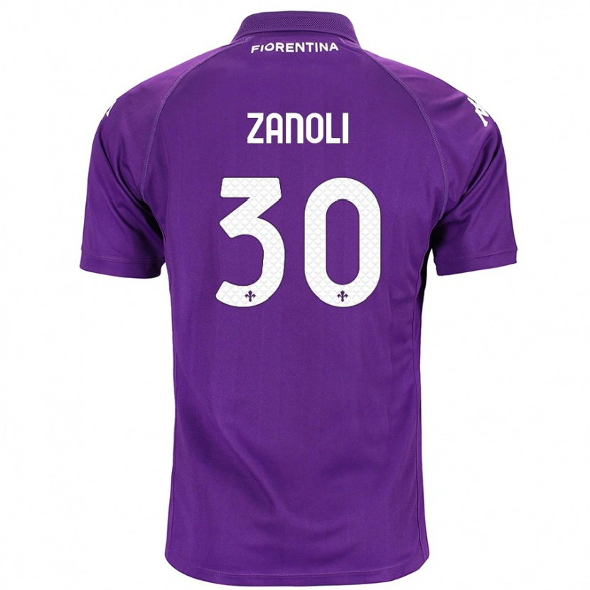 Danxen Mænd Martina Zanoli #30 Lilla Hjemmebane Spillertrøjer 2024/25 Trøje T-Shirt