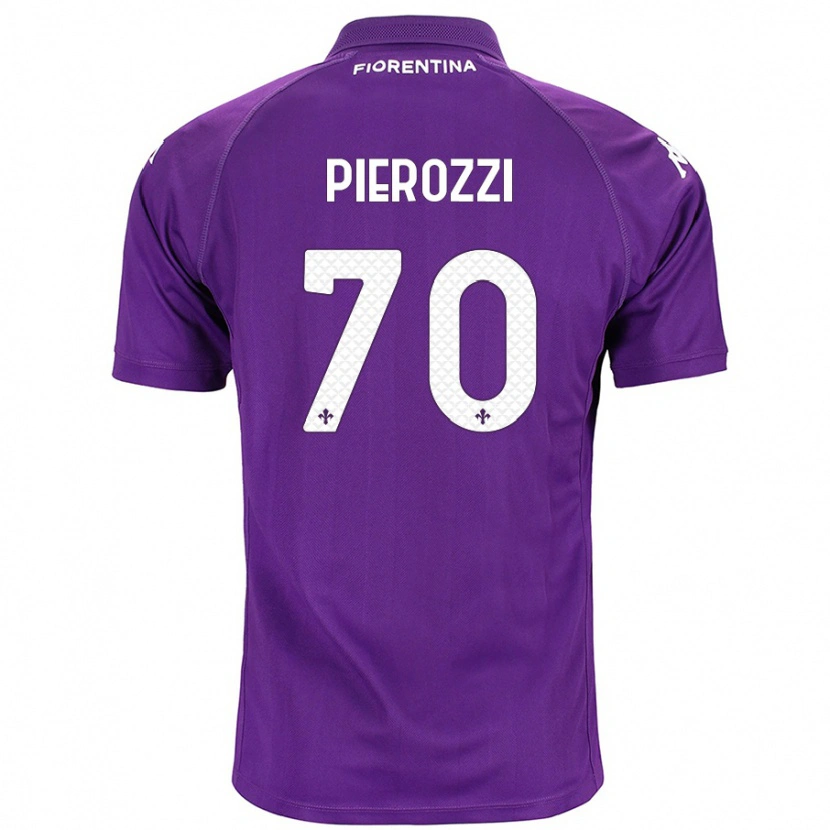 Danxen Mænd Niccolò Pierozzi #70 Lilla Hjemmebane Spillertrøjer 2024/25 Trøje T-Shirt
