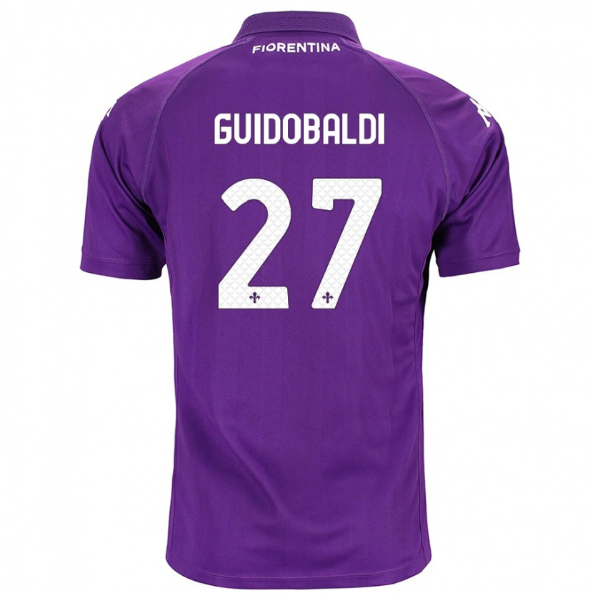 Danxen Mænd Filippo Guidobaldi #27 Lilla Hjemmebane Spillertrøjer 2024/25 Trøje T-Shirt