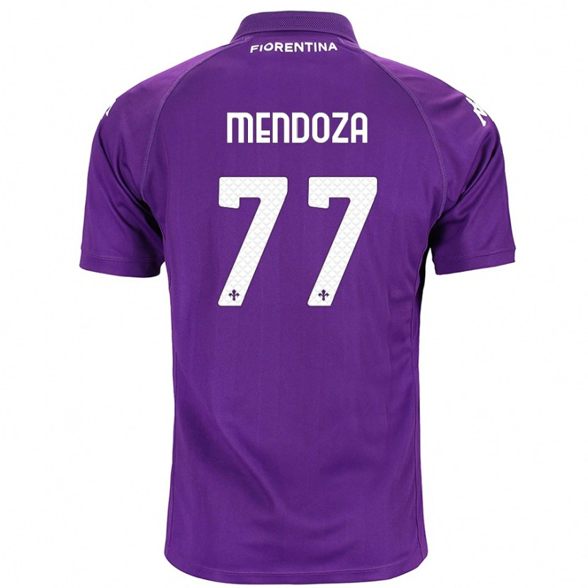 Danxen Mænd William Mendoza #77 Lilla Hjemmebane Spillertrøjer 2024/25 Trøje T-Shirt