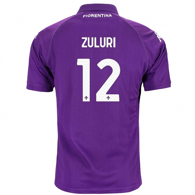 Danxen Mænd Athena Zuluri #12 Lilla Hjemmebane Spillertrøjer 2024/25 Trøje T-Shirt