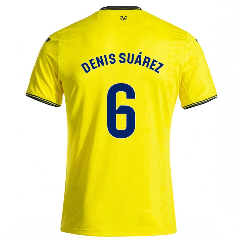 Danxen Mænd Denis Suárez #6 Gul Sort Hjemmebane Spillertrøjer 2024/25 Trøje T-Shirt
