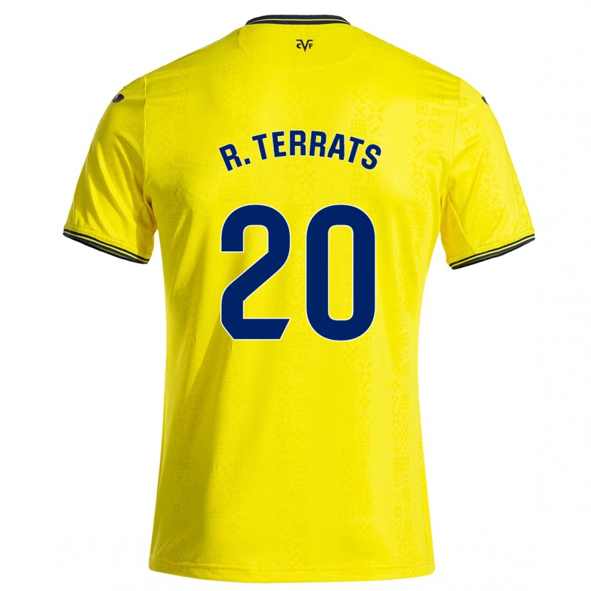 Danxen Mænd Ramón Terrats #20 Gul Sort Hjemmebane Spillertrøjer 2024/25 Trøje T-Shirt
