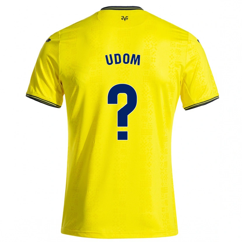 Danxen Mænd Ekerette Udom #0 Gul Sort Hjemmebane Spillertrøjer 2024/25 Trøje T-Shirt