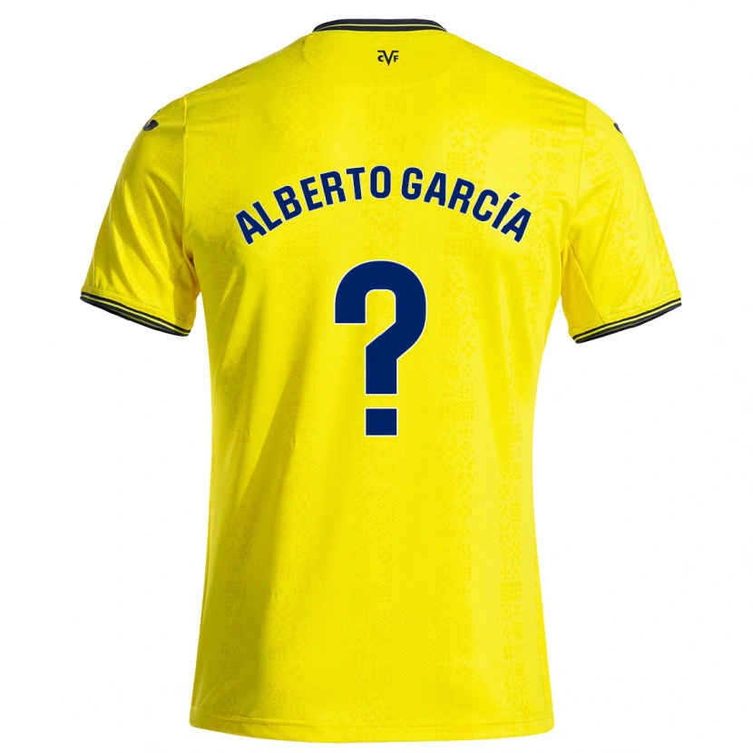 Danxen Mænd Alberto García #0 Gul Sort Hjemmebane Spillertrøjer 2024/25 Trøje T-Shirt