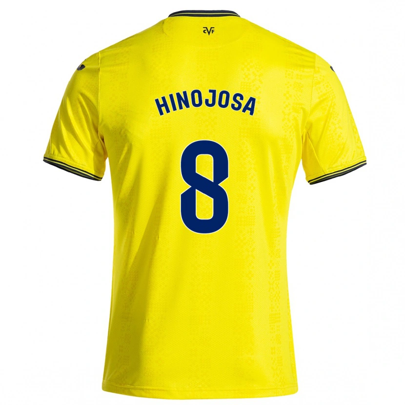 Danxen Mænd Sergio Hinojosa #8 Gul Sort Hjemmebane Spillertrøjer 2024/25 Trøje T-Shirt