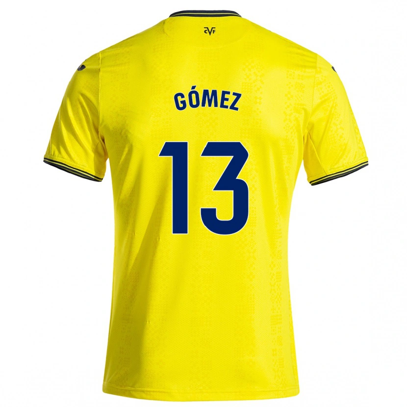 Danxen Mænd Rubén Gómez #13 Gul Sort Hjemmebane Spillertrøjer 2024/25 Trøje T-Shirt