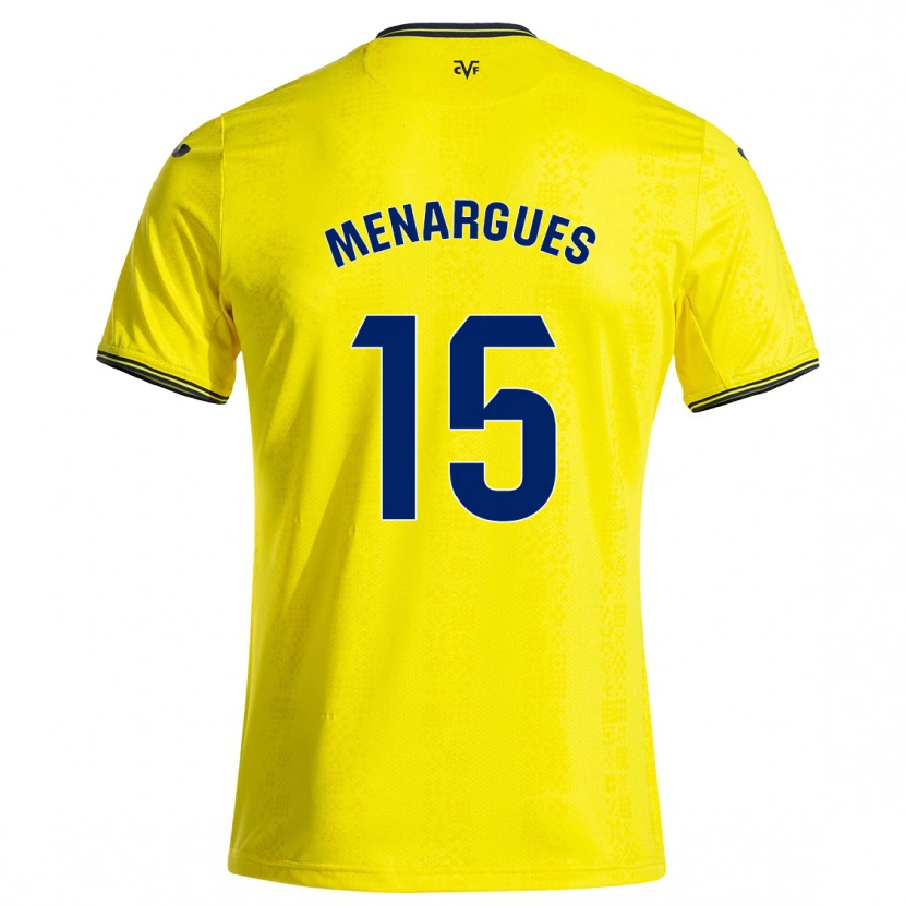 Danxen Mænd Joseda Menargues #15 Gul Sort Hjemmebane Spillertrøjer 2024/25 Trøje T-Shirt
