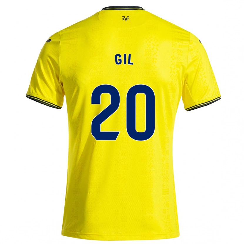 Danxen Mænd Mario Gil #20 Gul Sort Hjemmebane Spillertrøjer 2024/25 Trøje T-Shirt