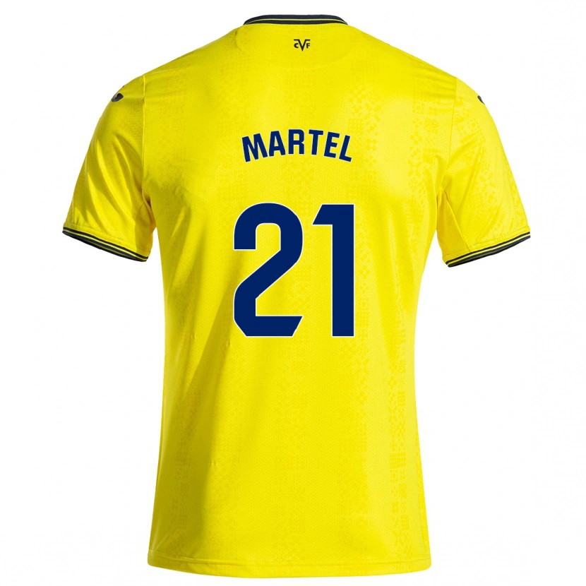 Danxen Mænd Kevin Martel #21 Gul Sort Hjemmebane Spillertrøjer 2024/25 Trøje T-Shirt