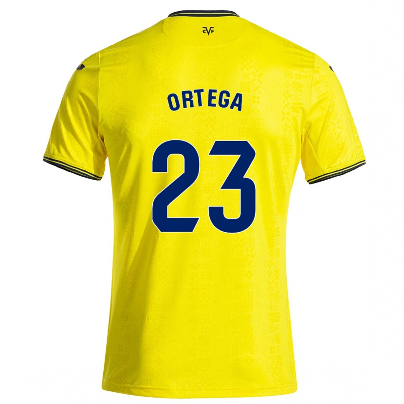 Danxen Mænd Jordi Ortega #23 Gul Sort Hjemmebane Spillertrøjer 2024/25 Trøje T-Shirt