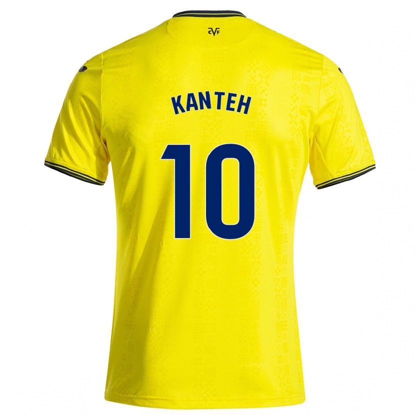 Danxen Mænd Fatou Kanteh #10 Gul Sort Hjemmebane Spillertrøjer 2024/25 Trøje T-Shirt