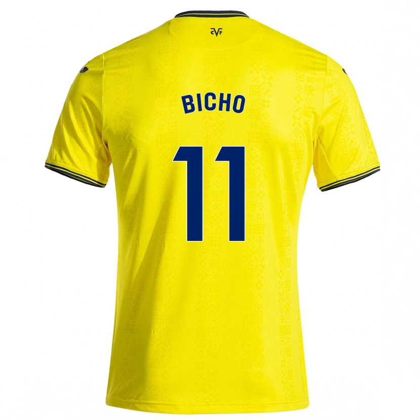 Danxen Mænd Bicho #11 Gul Sort Hjemmebane Spillertrøjer 2024/25 Trøje T-Shirt