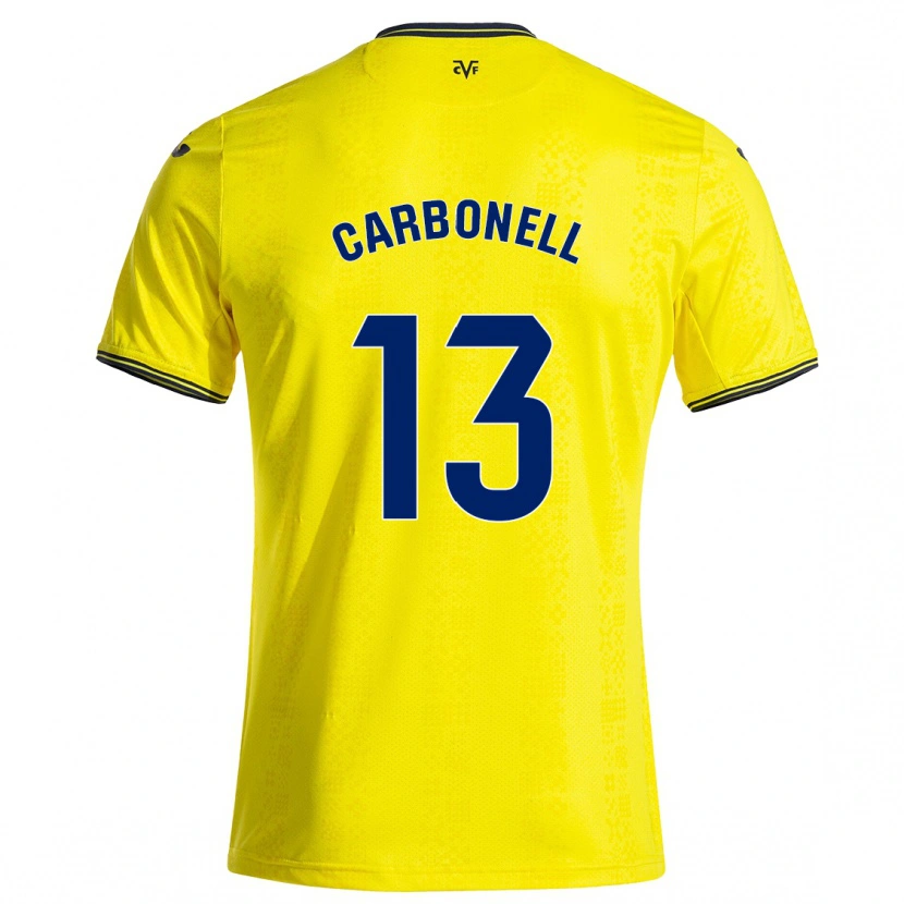 Danxen Mænd Carmen Carbonell #13 Gul Sort Hjemmebane Spillertrøjer 2024/25 Trøje T-Shirt
