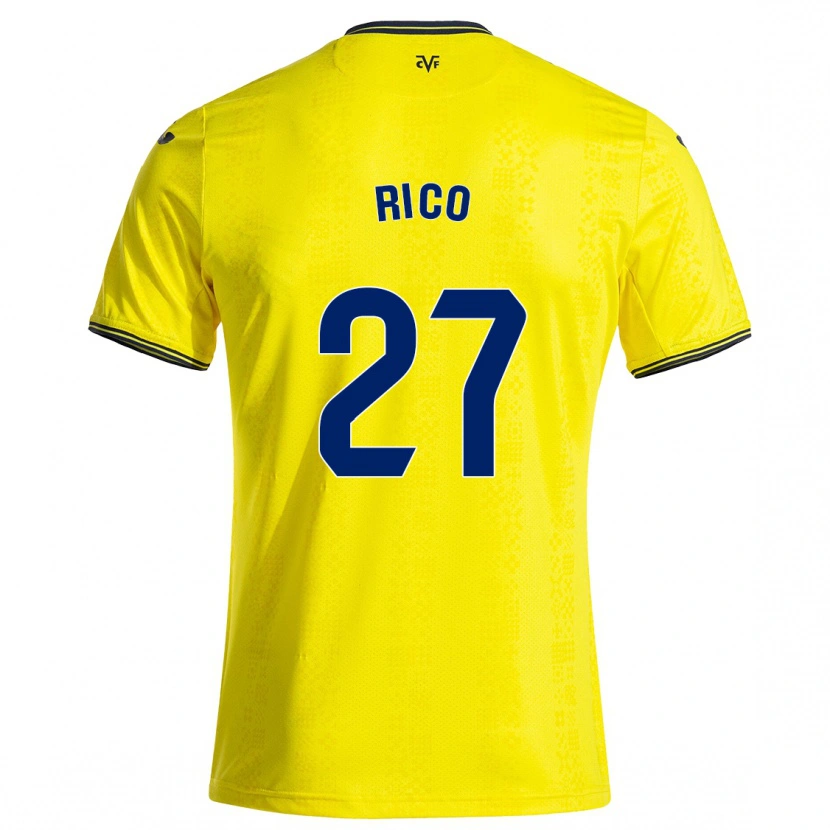 Danxen Mænd Vera Rico #27 Gul Sort Hjemmebane Spillertrøjer 2024/25 Trøje T-Shirt