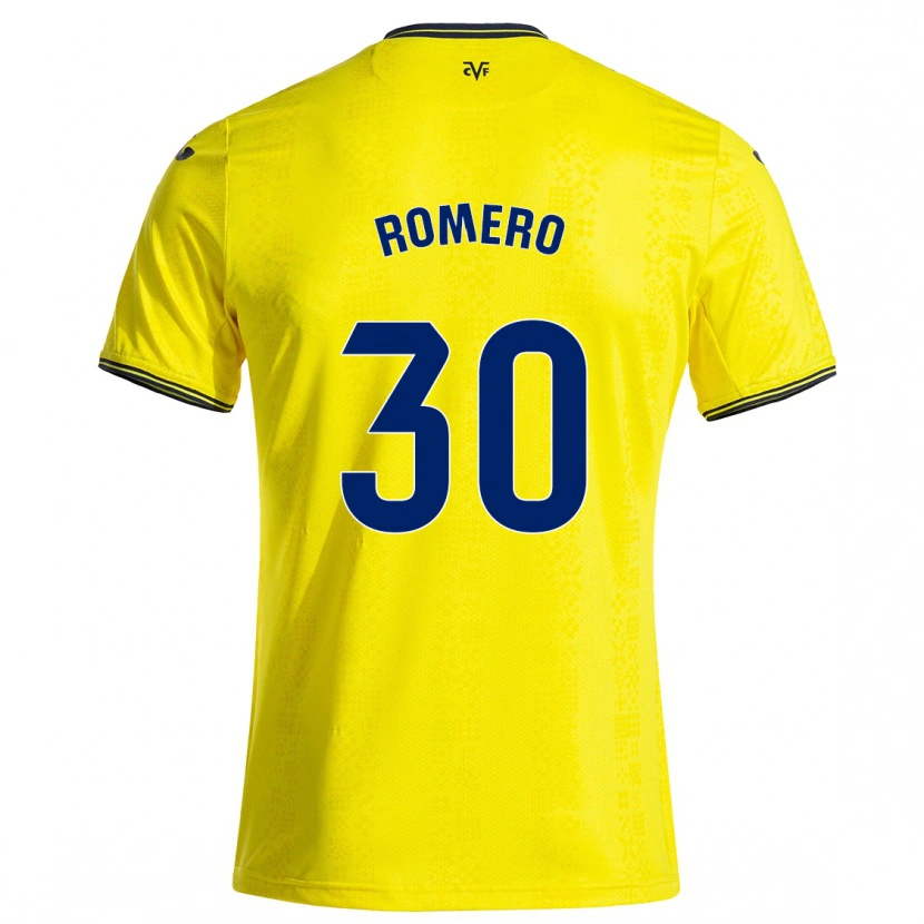 Danxen Mænd Lucía Romero #30 Gul Sort Hjemmebane Spillertrøjer 2024/25 Trøje T-Shirt
