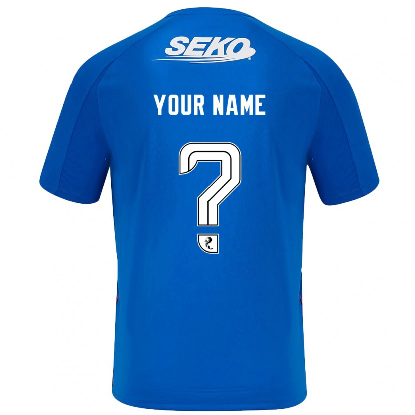 Danxen Mænd Dit Navn #0 Mørkeblå Hjemmebane Spillertrøjer 2024/25 Trøje T-Shirt