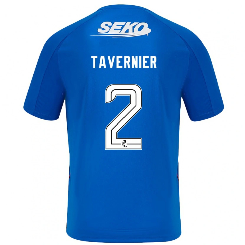 Danxen Mænd James Tavernier #2 Mørkeblå Hjemmebane Spillertrøjer 2024/25 Trøje T-Shirt