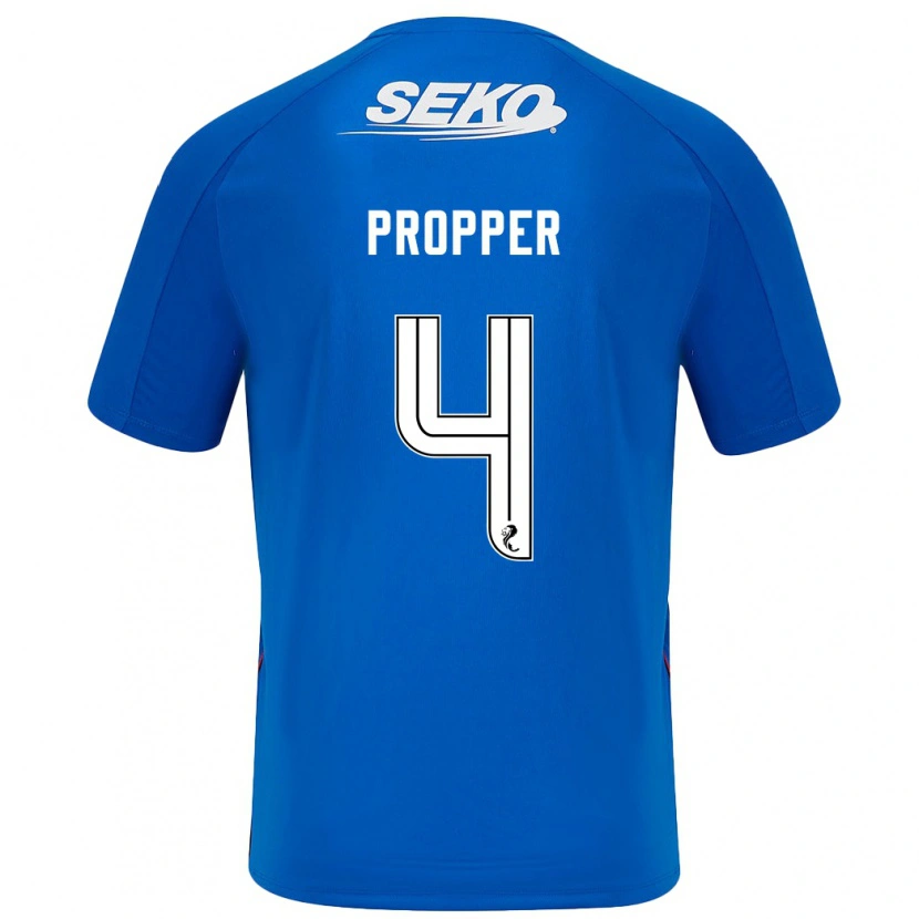Danxen Mænd Robin Pröpper #4 Mørkeblå Hjemmebane Spillertrøjer 2024/25 Trøje T-Shirt