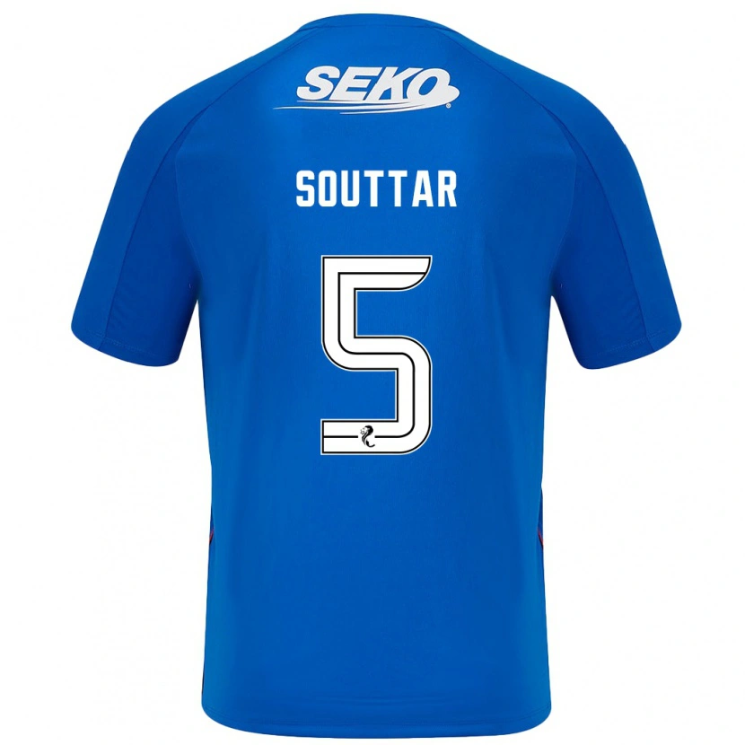 Danxen Mænd John Souttar #5 Mørkeblå Hjemmebane Spillertrøjer 2024/25 Trøje T-Shirt