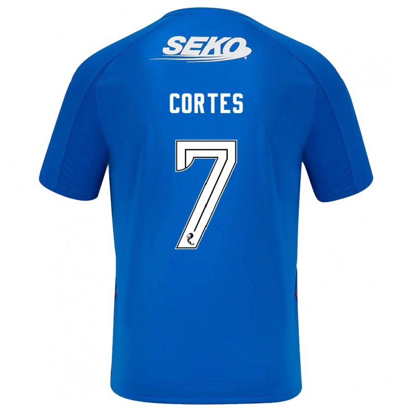 Danxen Mænd Óscar Cortés #7 Mørkeblå Hjemmebane Spillertrøjer 2024/25 Trøje T-Shirt