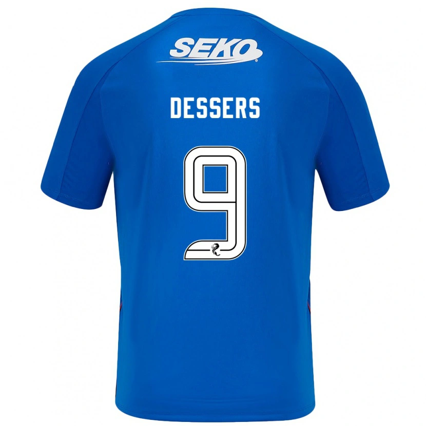 Danxen Mænd Cyriel Dessers #9 Mørkeblå Hjemmebane Spillertrøjer 2024/25 Trøje T-Shirt