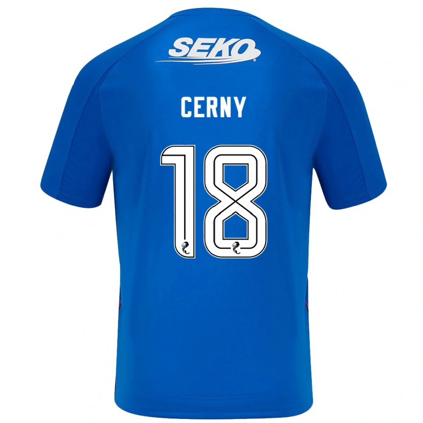 Danxen Mænd Vaclav Cerny #18 Mørkeblå Hjemmebane Spillertrøjer 2024/25 Trøje T-Shirt