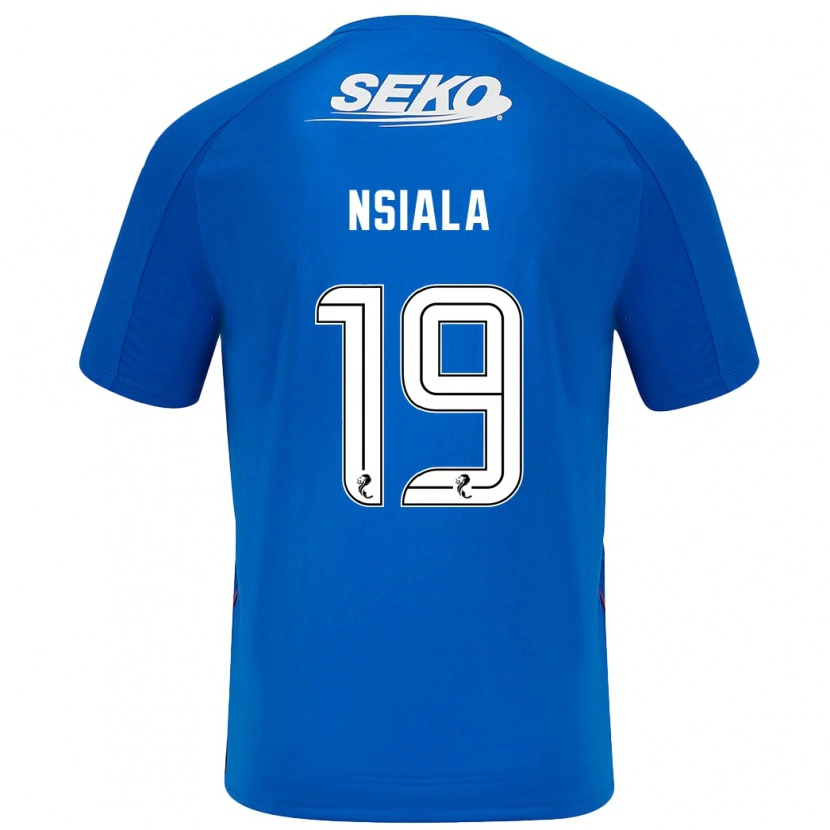 Danxen Mænd Clinton Nsiala #19 Mørkeblå Hjemmebane Spillertrøjer 2024/25 Trøje T-Shirt
