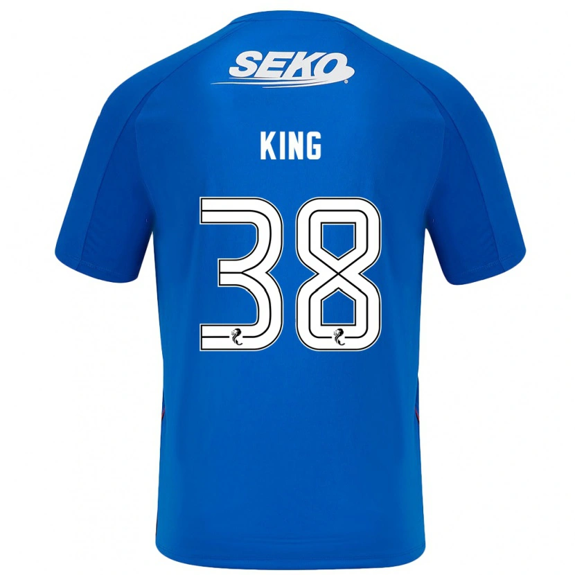 Danxen Mænd Leon King #38 Mørkeblå Hjemmebane Spillertrøjer 2024/25 Trøje T-Shirt