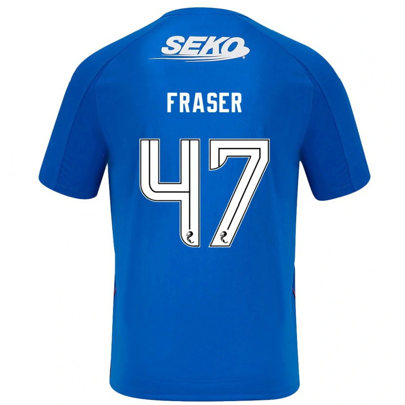 Danxen Mænd Robbie Fraser #47 Mørkeblå Hjemmebane Spillertrøjer 2024/25 Trøje T-Shirt