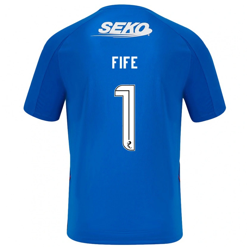Danxen Mænd Jenna Fife #1 Mørkeblå Hjemmebane Spillertrøjer 2024/25 Trøje T-Shirt
