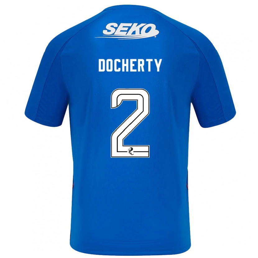 Danxen Mænd Nicola Docherty #2 Mørkeblå Hjemmebane Spillertrøjer 2024/25 Trøje T-Shirt