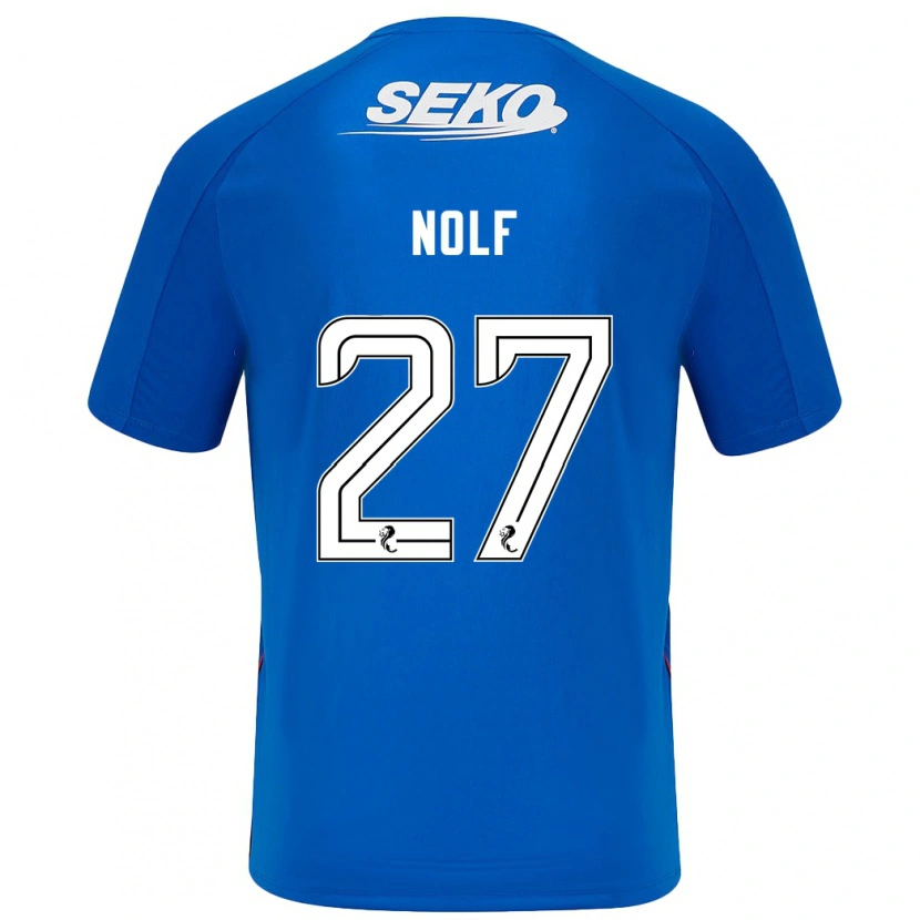 Danxen Mænd Madeline Nolf #27 Mørkeblå Hjemmebane Spillertrøjer 2024/25 Trøje T-Shirt