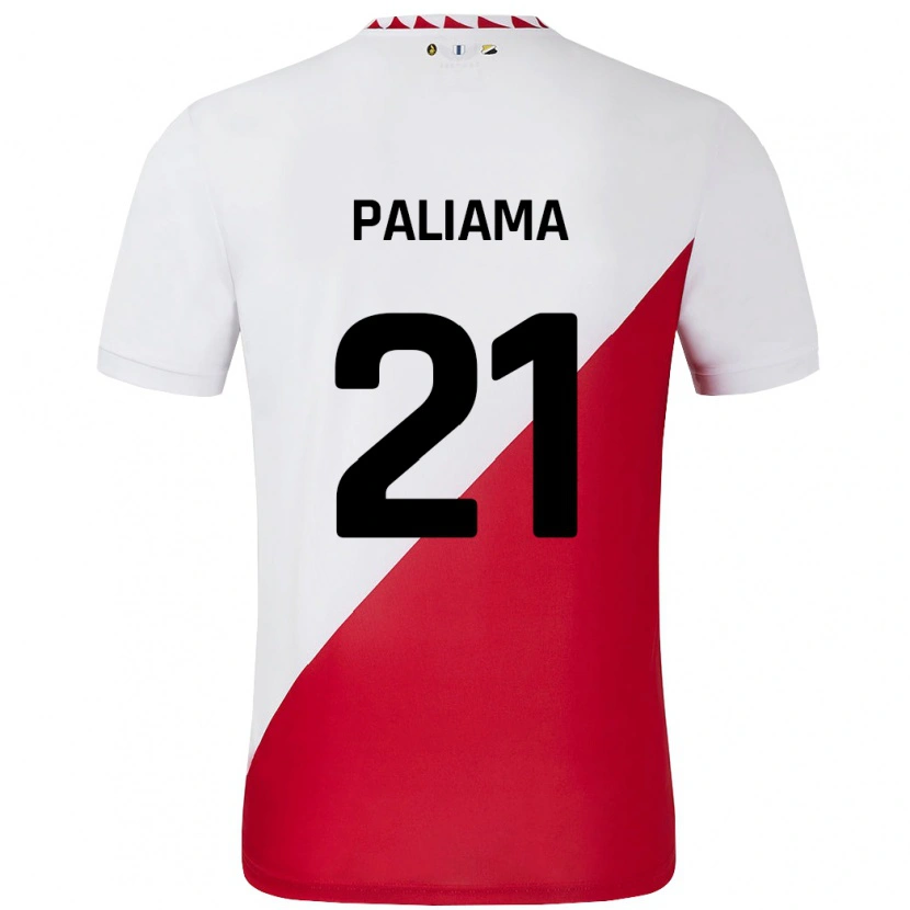 Danxen Mænd Joni Paliama #21 Hvid Rød Hjemmebane Spillertrøjer 2024/25 Trøje T-Shirt