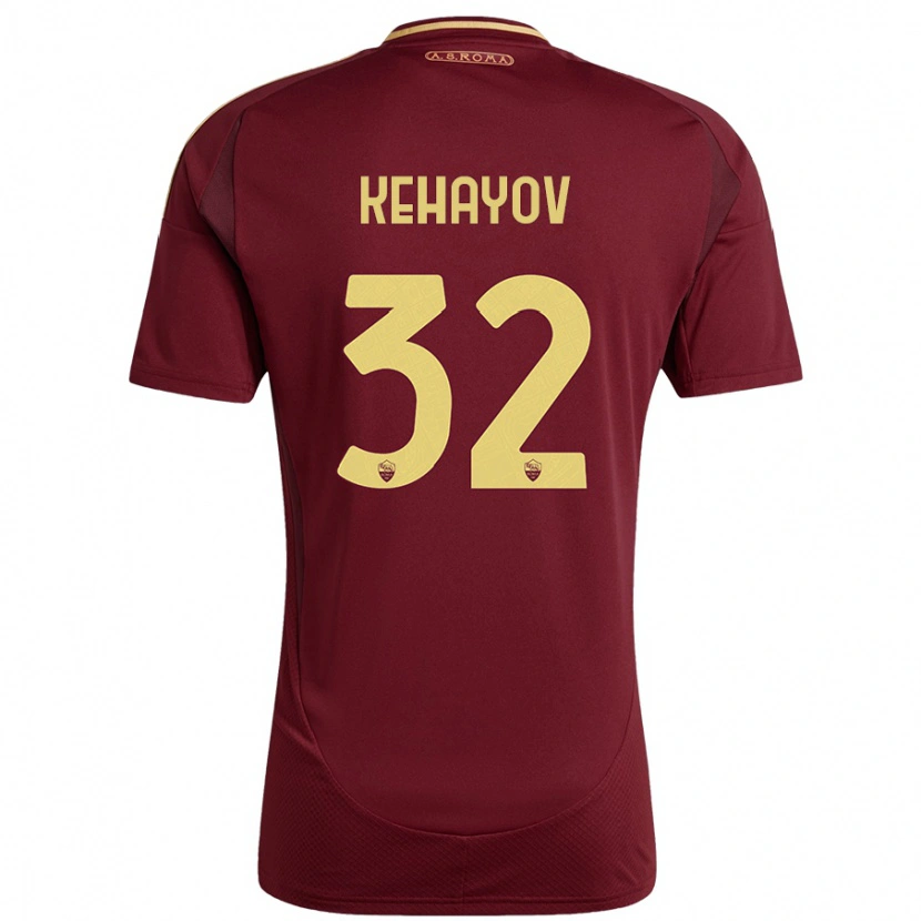 Danxen Mænd Atanas Kehayov #32 Rød Brun Guld Hjemmebane Spillertrøjer 2024/25 Trøje T-Shirt