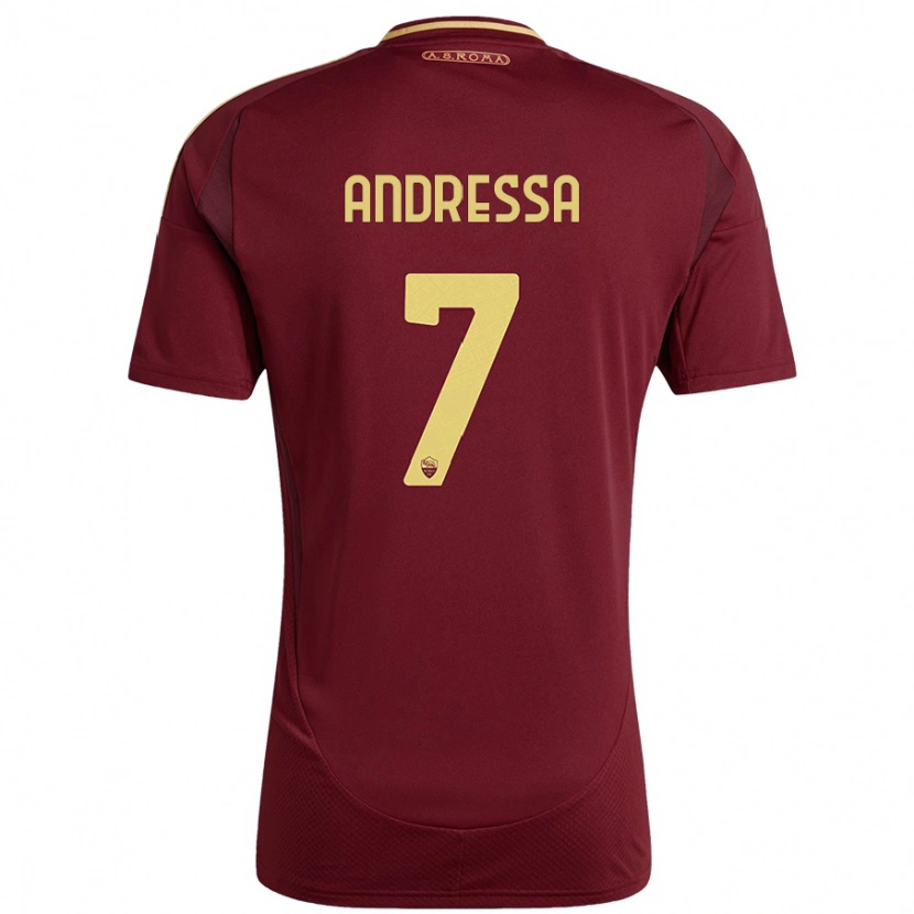 Danxen Mænd Andressa #7 Rød Brun Guld Hjemmebane Spillertrøjer 2024/25 Trøje T-Shirt
