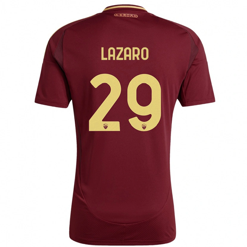 Danxen Mænd Paloma Lazaro #29 Rød Brun Guld Hjemmebane Spillertrøjer 2024/25 Trøje T-Shirt