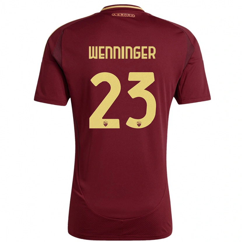 Danxen Mænd Carina Wenninger #23 Rød Brun Guld Hjemmebane Spillertrøjer 2024/25 Trøje T-Shirt