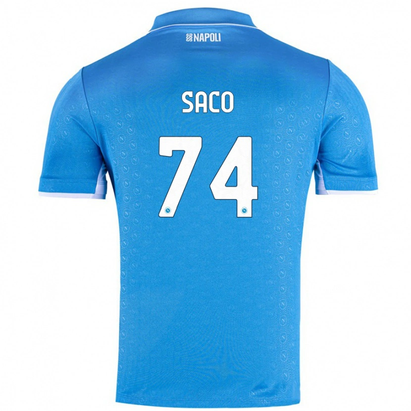 Danxen Mænd Coli Saco #74 Himmelblå Hjemmebane Spillertrøjer 2024/25 Trøje T-Shirt